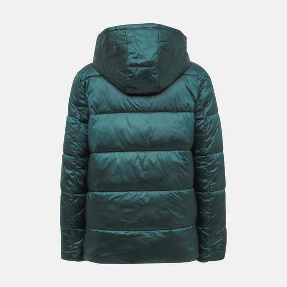 NEW! Scandinavian Pearlized Quilted ONLY Puffer Jacket/ Coat Dark Forest Green,S - Picture 5 of 16